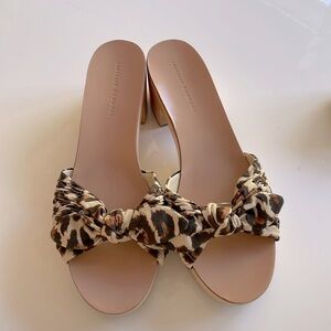 Loeffler Randall leopard slides